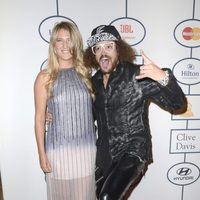 Victoria Azarenka y Redfoo en la fiesta Pre-Grammy 2014 de Clive Davis