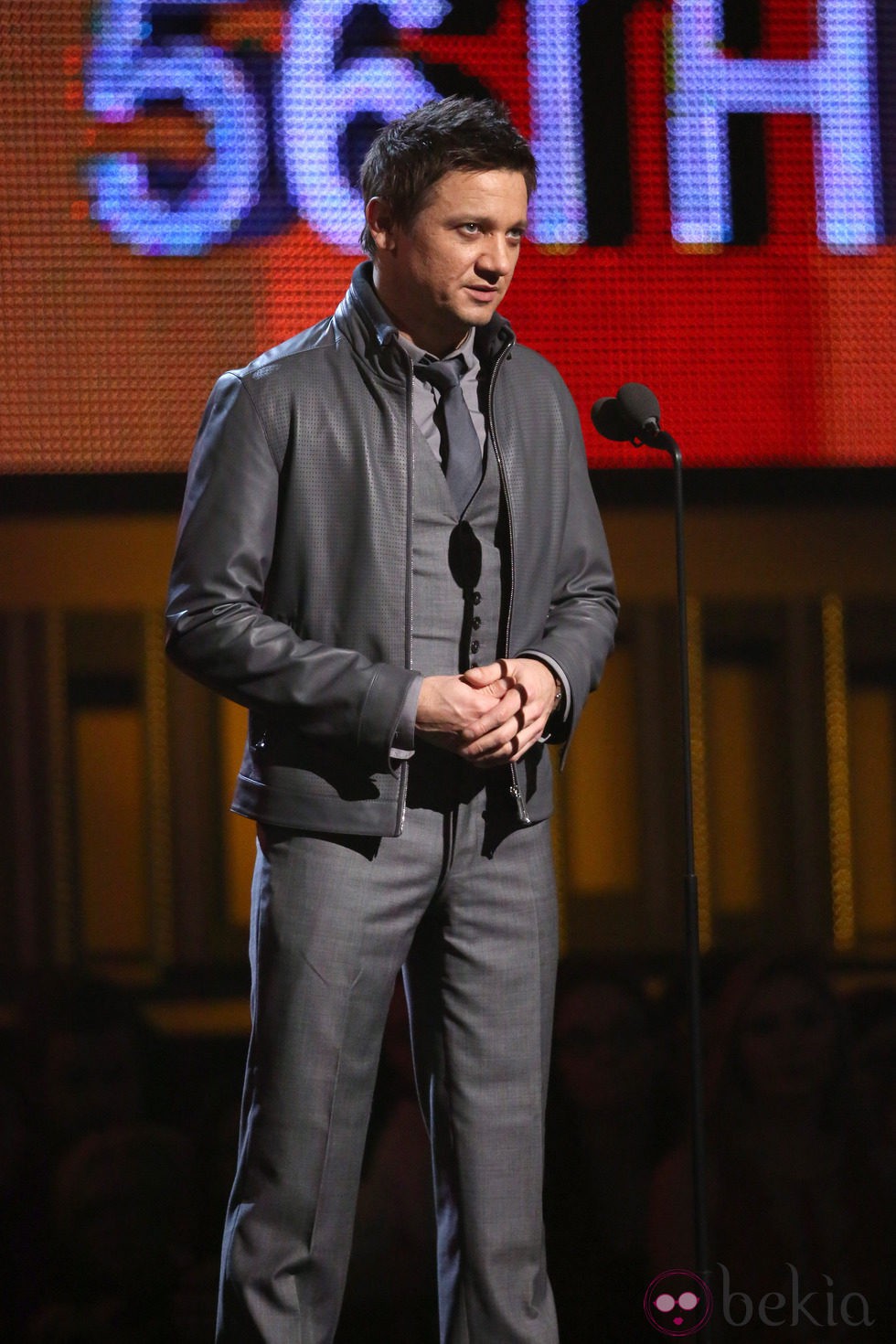 Jeremy Renner en la entrega de los Grammy 2014