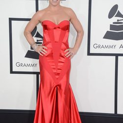 Pink en la alfombra roja de los Grammy 2014