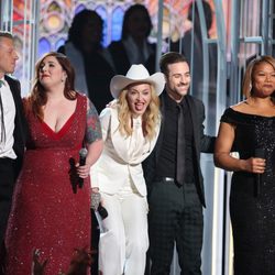 Macklemore, Mary Lambert, Madonna, Ryan Lewis y Queen Latifah en los Grammy 2014