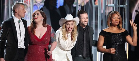 Macklemore, Mary Lambert, Madonna, Ryan Lewis y Queen Latifah en los Grammy 2014