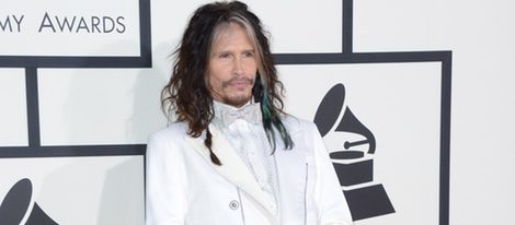 Steven Tyler en la alfombra roja de los Grammy 2014