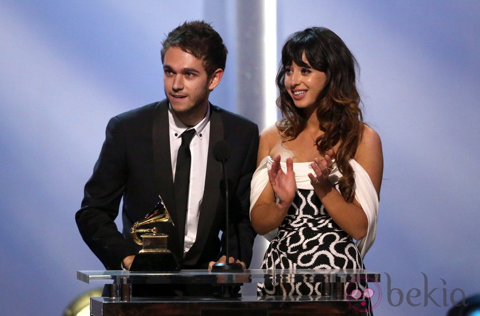 Zedd y Foxes recogen su premio en los Grammy 2014