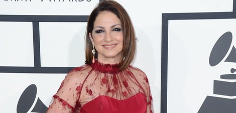 Gloria Estefan en la alfombra roja de los Grammy 2014