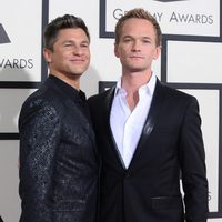 David Burtka y Neil Patrick Harrison en la alfombra roja de los Grammy 2014