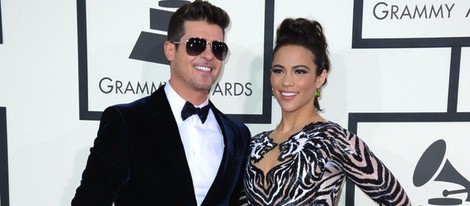 Robin Thicke y Paula Patton en los Grammy 2014