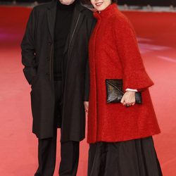 José Sacristán y su mujer en la alfombra roja de los Premios Feroz 2014