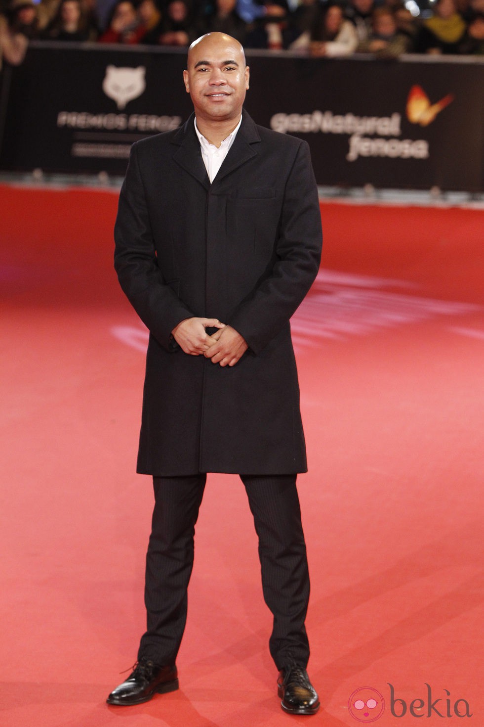 Santiago Zannou en la alfombra roja de los Premios Feroz 2014