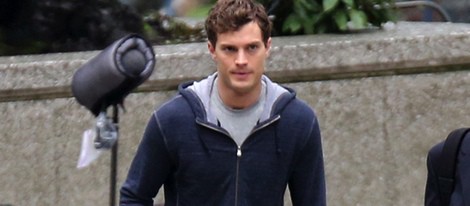 Jamie Dornan haciendo deporte en una escena de 'Cincuenta Sombras de Grey'