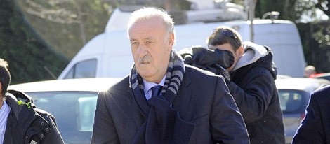 Vicente del Bosque en el tanatorio de Luis Aragonés