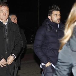 David Villa en el tanatorio de Luis Aragonés