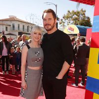 Anna Faris y Chris Pratt en el estreno de 'La Lego Película'