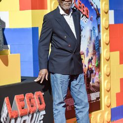 Morgan Freeman en el estreno de 'La Lego Película'