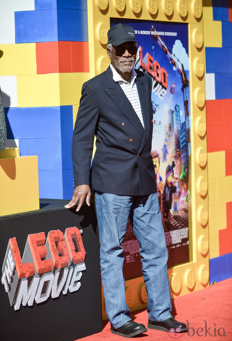 Morgan Freeman en el estreno de 'La Lego Película'