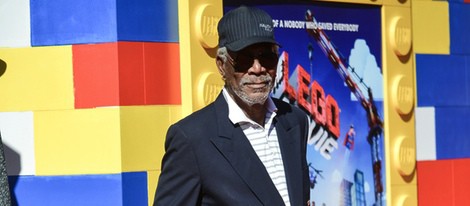 Morgan Freeman en el estreno de 'La Lego Película'