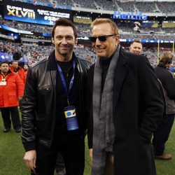 Hugh Jackman y Kevin Costner en la Super Bowl 2014