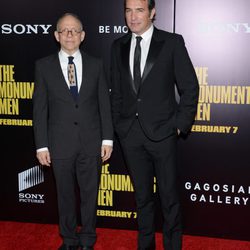 Bob Balaban y Jean Dujardin en el estreno de 'Monuments Men' en Nueva York