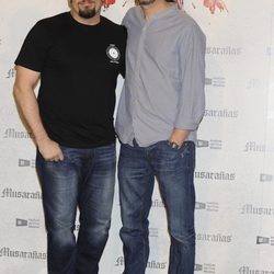 Esteban Roel y Juan Fernando Andrés en la presentación del fin del rodaje de 'Musarañas'