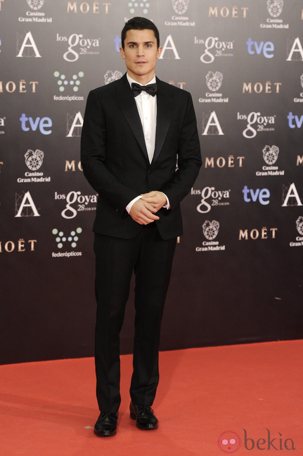 Álex González en la alfombra roja de los Goya 2014