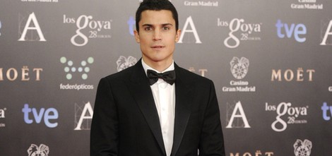 Álex González en la alfombra roja de los Goya 2014