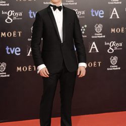 Patrick Criado en la alfombra roja de los Goya 2014