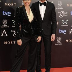 José Lamuño y Mar Regueras en la alfombra roja de los Goya 2014