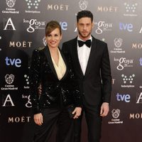 José Lamuño y Mar Regueras en la alfombra roja de los Goya 2014