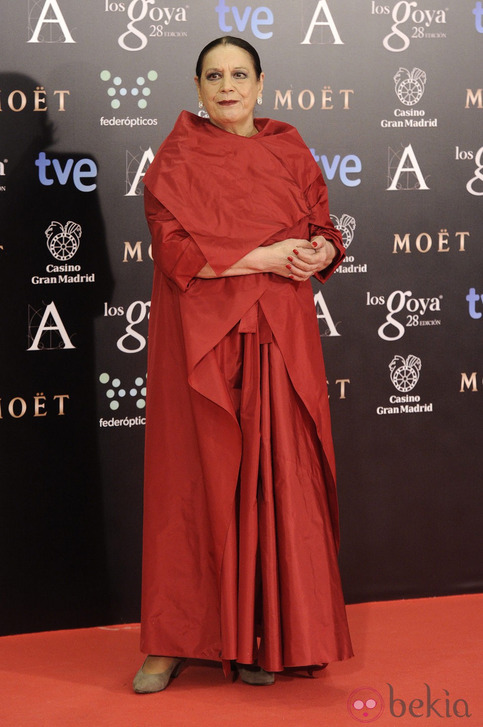 Terele Pávez en la alfombra roja de los Goya 2014