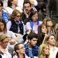 Helen Lindes animando al Real Madrid en la Copa del Rey de baloncesto 2014