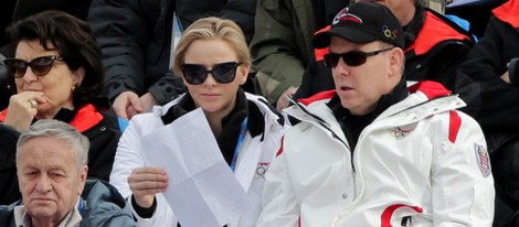 Alberto y Charlene de Mónaco en los Juegos Olímpicos de Invierno de Sochi 2014