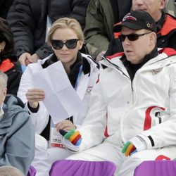 Alberto y Charlene de Mónaco en los Juegos Olímpicos de Invierno de Sochi 2014