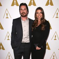 Christian Bale y Sibi Blazic en el almuerzo de los nominados a los Oscar 2014