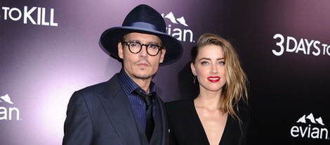 Johnny Depp y Amber Heard en el estreno de '3 Days to Kill' en Los Angeles