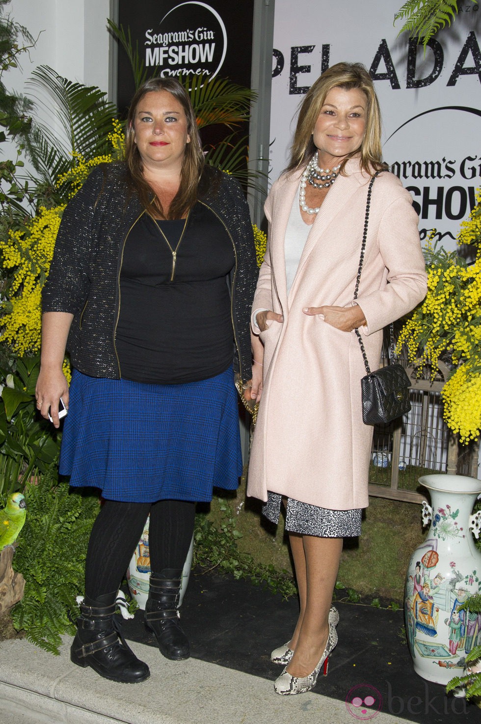 Cari Lapique y Caritina Goyanes en el desfile de Jorge Vázquez en Madrid Fashion Show Women 2014