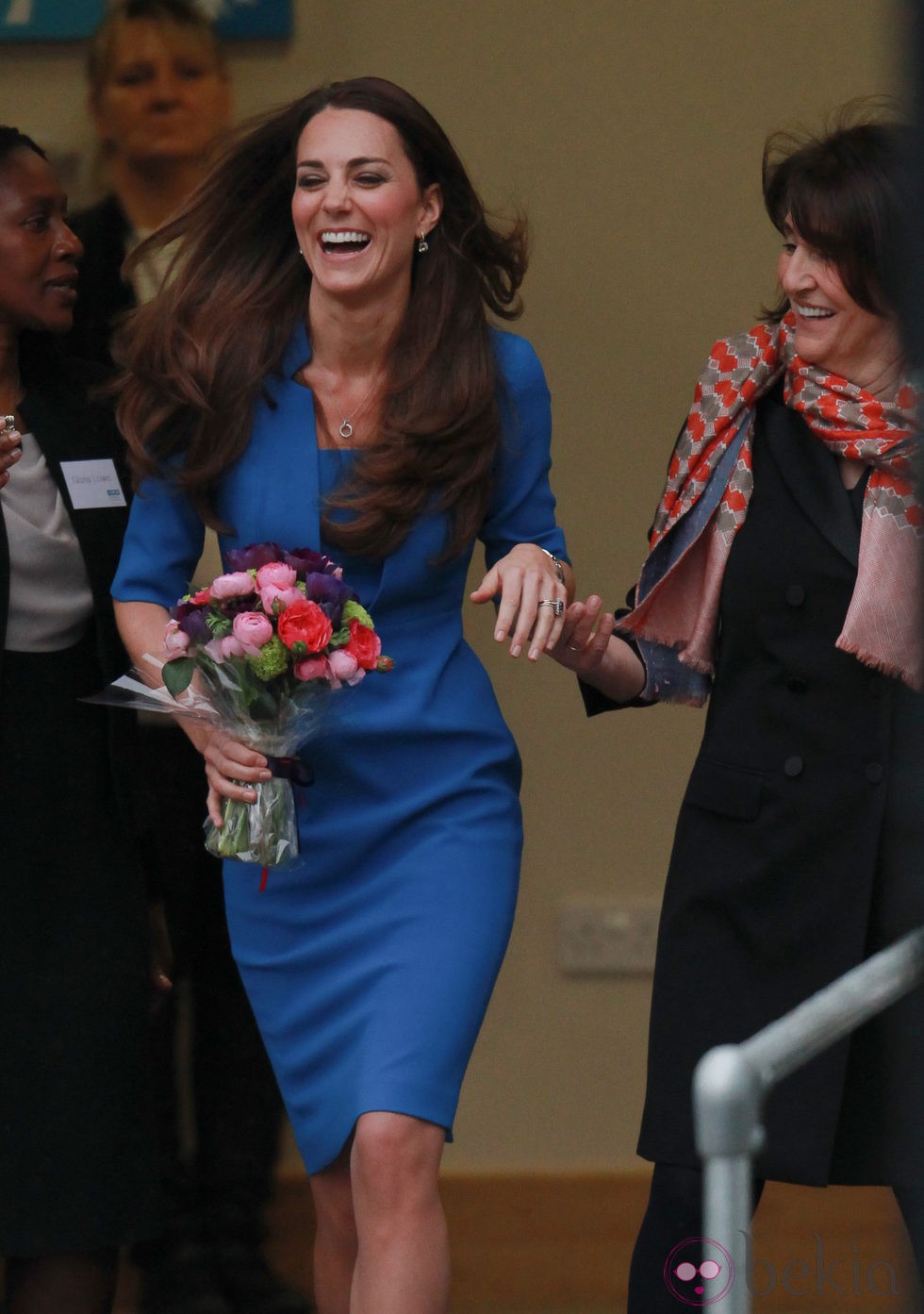 Kate Middleton muy sonriente en el Instituto Northolt para niños con discapacidades