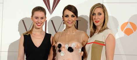 Paula Echevarría, Manuela Velles y Cecilia Freire en la presentación de 'Galerías Velvet'