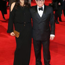 Helen Morris y Martin Scorsese en la alfombra roja de los BAFTA 2014