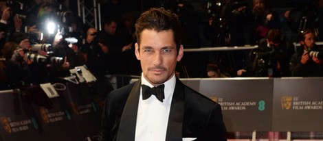 David Gandy en la alfombra roja de los BAFTA 2014