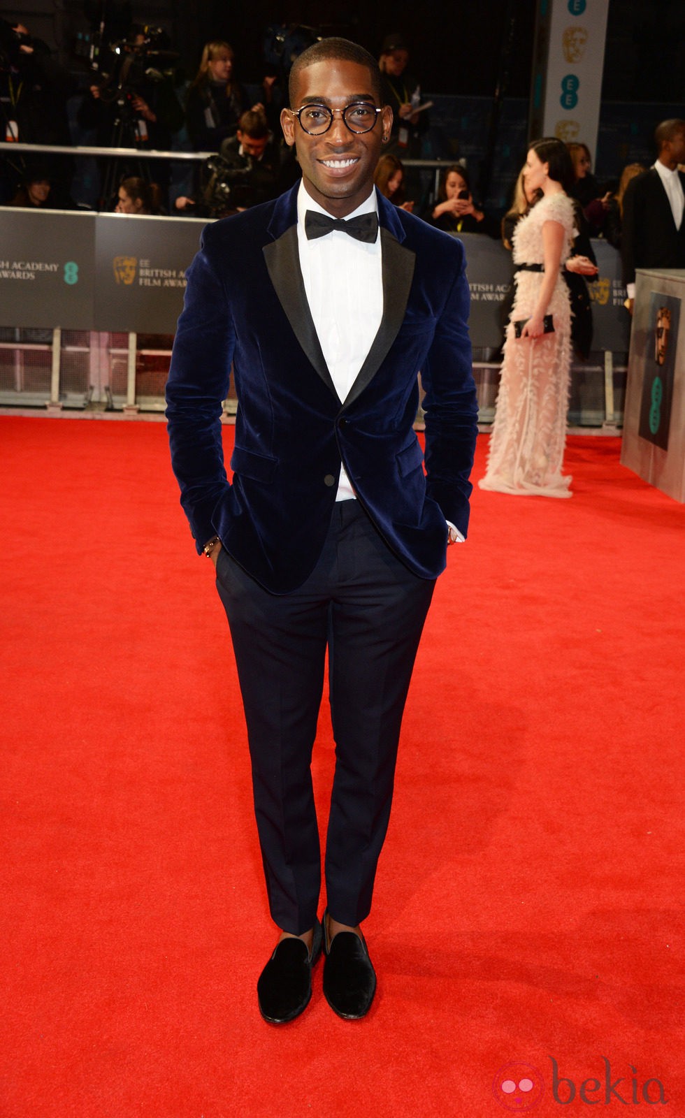 Tinie Tempah en la alfombra roja de los BAFTA 2014