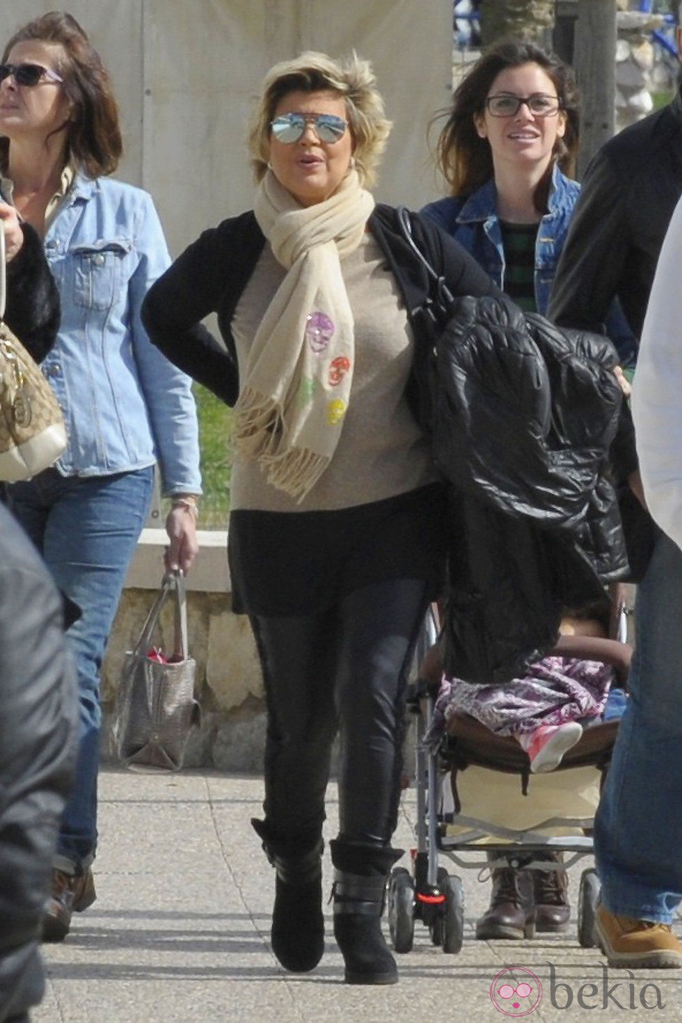 Terelu Campos paseando por Málaga