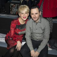 Antonia San Juan y Luis Miguel Segui en el front row de Davidelfín en Madrid Fashion Week 2014