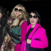 Rossy de Palma y Bibiana Fernández en el front row de Davidelfín en Madrid Fashion Week 2014