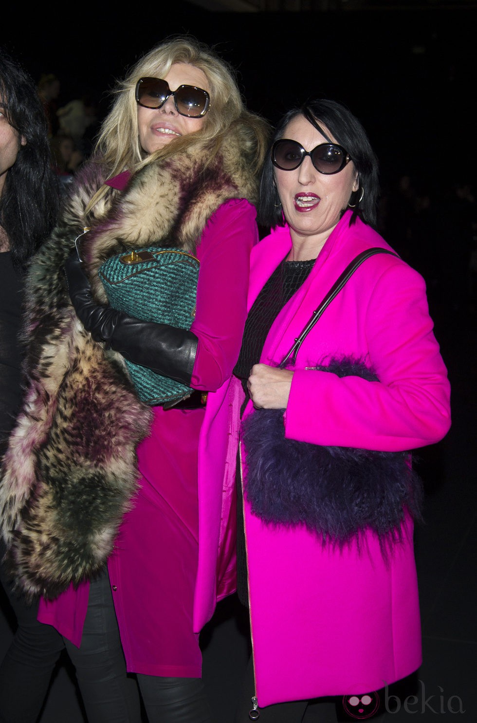 Rossy de Palma y Bibiana Fernández en el front row de Davidelfín en Madrid Fashion Week 2014