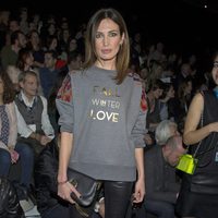 Nieves Álvarez en el front row de Juanjo Oliva en Madrid Fashion Week 2014