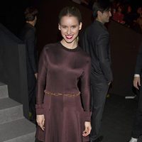 Manuela Vellés en el front row de Juanjo Oliva en Madrid Fashion Week 2014