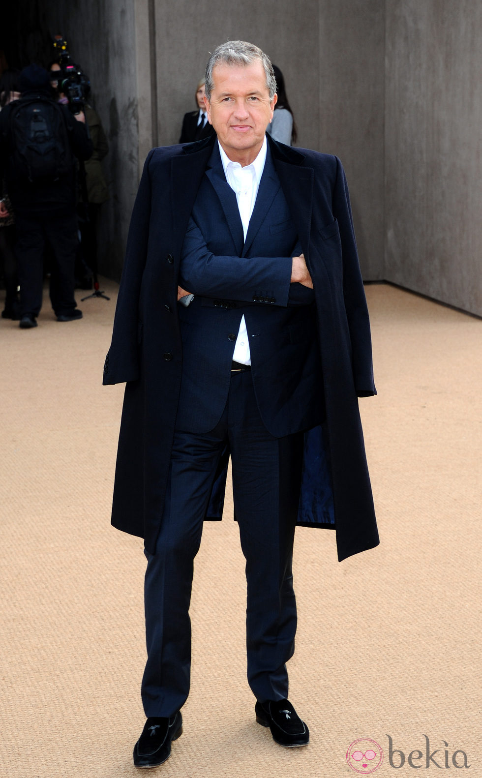 Mario Testino en el defile de Burberry en la Londres Fashion Week 2014