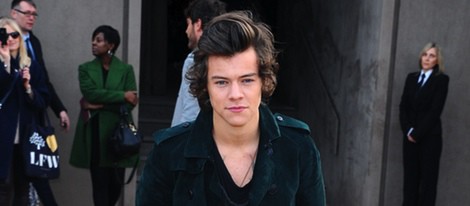 Harry Styles en el desfile de Burberry en la Londres Fashion Week 2014