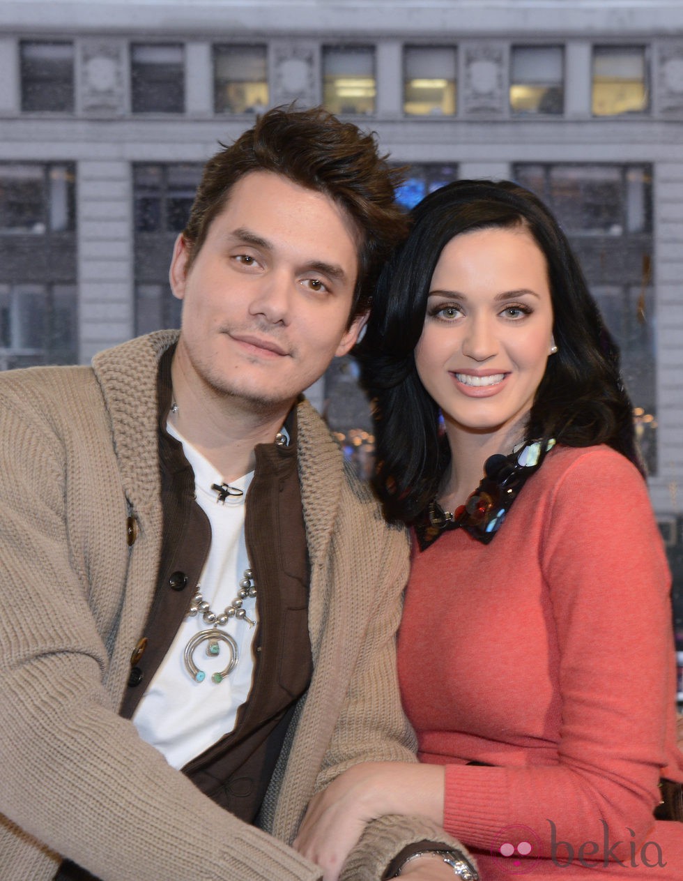 Katy Perry y John Mayer en un programa de 'Good Morning America'