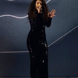 Lorde durante su actuación en los Brit Awards 2014