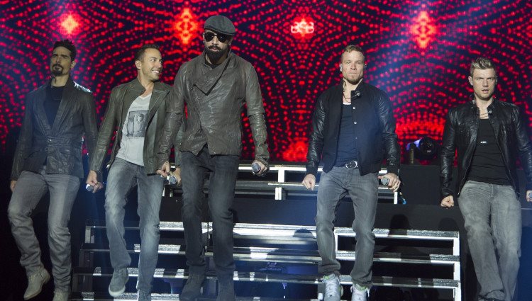 Backstreet Boys durante un concierto en el Palacio Vistalegre de Madrid